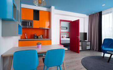 Фото номера Апартаменты с 1 спальней и террасой Апарт-отели Park Inn by Radisson Residence Riga Barona г. Рига 5