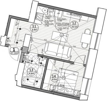 Фото номера Апартаменты Делюкс Апартаменты Residential home in Riga near Agenskalna Quarter. г. Рига 10