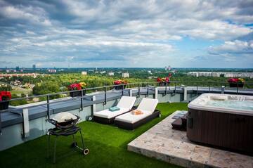 Фото номера Двухуровневые апартаменты Апартаменты Amazing 22-23floor Penthouse City view г. Рига 56