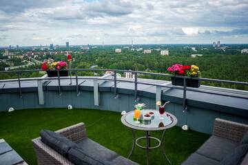 Фото номера Двухуровневые апартаменты Апартаменты Amazing 22-23floor Penthouse City view г. Рига 11