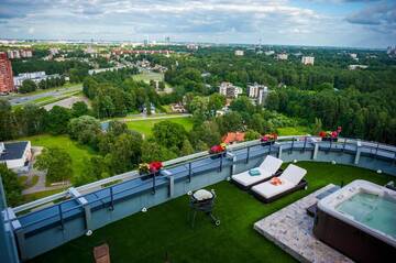 Фото номера Двухуровневые апартаменты Апартаменты Amazing 22-23floor Penthouse City view г. Рига 64