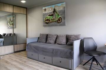 Фото номера Большой двухместный номер с 1 кроватью Апартаменты Loft design studio apartment г. Рига 15