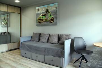 Фото номера Большой двухместный номер с 1 кроватью Апартаменты Loft design studio apartment г. Рига 16