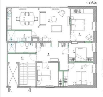 Фото номера Апартаменты Апартаменты Dandelion Apartments Matīsa г. Рига 43