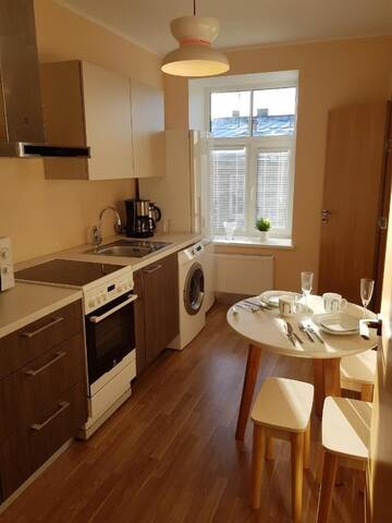 Фото номера Апартаменты с 2 спальнями Апартаменты Stylish apartment Riga г. Рига 13
