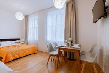 Фото номера Номер-студио Делюкс с кроватью размера &quot;king-size&quot; Апартаменты Residential Barona Apartments in Riga Centre г. Рига 10