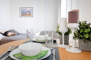 Фото номера Номер-студио Делюкс с кроватью размера &quot;queen-size&quot; Апартаменты Residential Barona Apartments in Riga Centre г. Рига 7