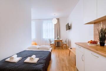 Фото номера Номер-студио Делюкс с кроватью размера &quot;king-size&quot; Апартаменты Residential Barona Apartments in Riga Centre г. Рига 14