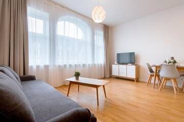 Фото номера Номер-студио Делюкс с кроватью размера &quot;queen-size&quot; Апартаменты Residential Barona Apartments in Riga Centre г. Рига 6