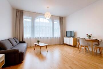 Фото номера Номер-студио Делюкс с кроватью размера &quot;queen-size&quot; Апартаменты Residential Barona Apartments in Riga Centre г. Рига 7