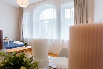 Фото номера Номер-студио Делюкс с кроватью размера &quot;queen-size&quot; Апартаменты Residential Barona Apartments in Riga Centre г. Рига 14