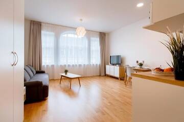 Фото номера Номер-студио Делюкс с кроватью размера &quot;queen-size&quot; Апартаменты Residential Barona Apartments in Riga Centre г. Рига 8