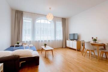 Фото номера Номер-студио Делюкс с кроватью размера &quot;queen-size&quot; Апартаменты Residential Barona Apartments in Riga Centre г. Рига 16