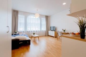 Фото номера Номер-студио Делюкс с кроватью размера &quot;queen-size&quot; Апартаменты Residential Barona Apartments in Riga Centre г. Рига 17