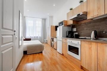 Фото номера Апартаменты-студио Апарт-отели RIGAAPARTMENT Gertruda Apartments &amp; Restaurant г. Рига 4