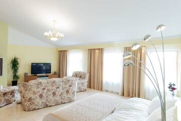 Фото номера Апартаменты Делюкс с 1 спальней и камином Апартаменты Daugava Lux Apartments г. Рига 56