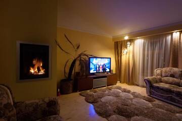 Фото номера Апартаменты Делюкс с 1 спальней и камином Апартаменты Daugava Lux Apartments г. Рига 66