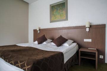 Фото номера Двухместный номер Делюкс с 1 кроватью Отель Rija VEF Hotel with FREE Parking г. Рига 10