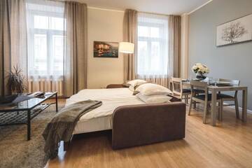 Фото номера Улучшенные апартаменты с 1 спальней Апарт-отели Bearsleys Downtown Apartments г. Рига 69