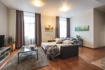Фото номера Улучшенные апартаменты с 1 спальней Апарт-отели Bearsleys Downtown Apartments г. Рига 30
