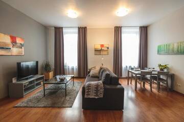 Фото номера Улучшенные апартаменты с 1 спальней Апарт-отели Bearsleys Downtown Apartments г. Рига 18