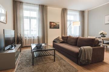 Фото номера Улучшенные апартаменты с 1 спальней Апарт-отели Bearsleys Downtown Apartments г. Рига 74