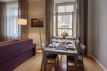 Фото номера Улучшенные апартаменты с 1 спальней Апарт-отели Bearsleys Downtown Apartments г. Рига 76