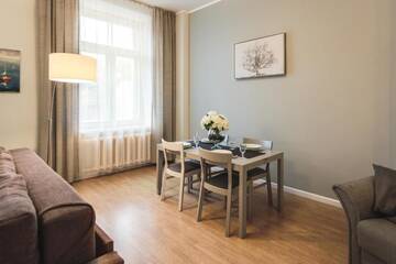 Фото номера Улучшенные апартаменты с 1 спальней Апарт-отели Bearsleys Downtown Apartments г. Рига 73