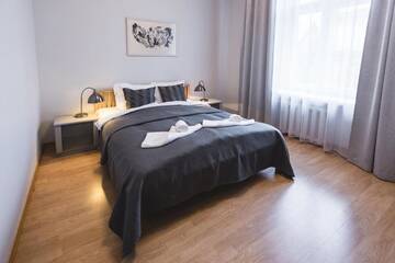 Фото номера Улучшенные апартаменты с 1 спальней Апарт-отели Bearsleys Downtown Apartments г. Рига 59