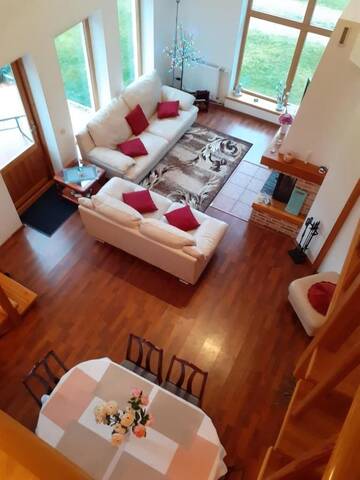 Фото номера Дом с 3 спальнями Дома для отпуска Forest Edge Lodge and House г. Рига 11