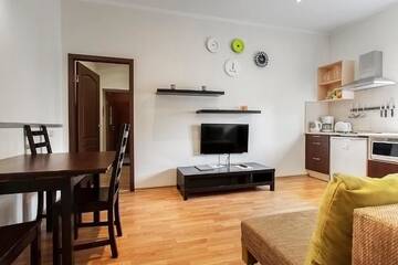Фото номера Апартаменты с 1 спальней с двуспальной кроватью Апарт-отели RIGAAPARTMENT Sonada Aparthotel г. Рига 13