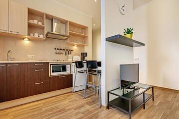 Фото номера Апартаменты с 1 спальней с двуспальной кроватью Апарт-отели RIGAAPARTMENT Sonada Aparthotel г. Рига 7