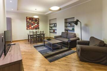 Фото номера Просторные апартаменты с 1 спальней и балконом. Апартаменты Riga Lux Apartments - Ernesta, Free parking г. Рига 12