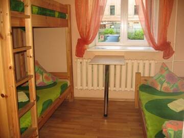 Фото номера Трехместный номер с общей ванной комнатой Хостелы Central Park Hostel г. Рига 33