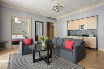 Фото номера Двухкомнатные апартаменты Отель Neiburgs Hotel г. Рига 8