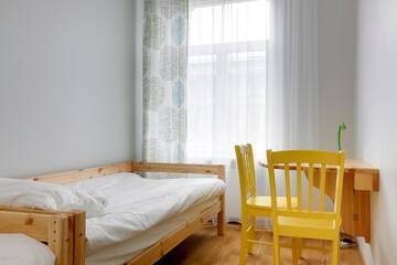 Фото номера Двухместный номер с 2 отдельными кроватями и общей ванной комнатой Хостелы Green Cat Rooms г. Рига 3