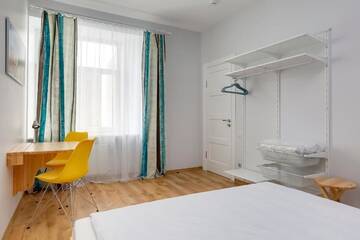 Фото номера Двухместный номер с 1 кроватью и общей ванной комнатой Хостелы Green Cat Rooms г. Рига 9