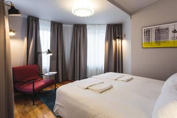 Фото номера Апартаменты «Арт-Пентхаус» с 1 спальней и террасой Апарт-отели Riga Lux Apartments - Skolas, free parking г. Рига 9