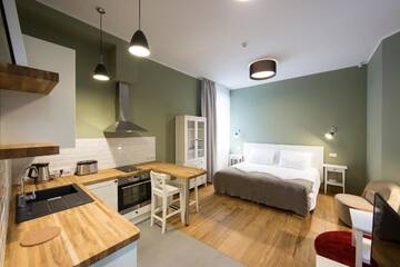 Фото номера Апартаменты-студио Апарт-отели Riga Lux Apartments - Skolas, free parking г. Рига 9
