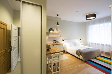 Фото номера Апартаменты-студио Апарт-отели Riga Lux Apartments - Skolas, free parking г. Рига 14