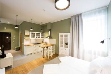 Фото номера Апартаменты-студио Апарт-отели Riga Lux Apartments - Skolas, free parking г. Рига 10