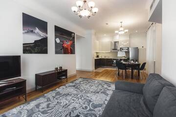Фото номера Апартаменты с 2 спальнями и балконом Апарт-отели Riga Lux Apartments - Skolas, free parking г. Рига 9