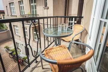 Фото номера Апартаменты с 2 спальнями и балконом Апарт-отели Riga Lux Apartments - Skolas, free parking г. Рига 11
