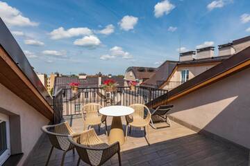 Фото номера Апартаменты в пентхаусе с 2 спальнями и террасой Апарт-отели Riga Lux Apartments - Skolas, free parking г. Рига 7