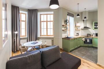 Фото номера Апартаменты с 1 спальней Апарт-отели Riga Lux Apartments - Skolas, free parking г. Рига 6